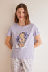 Purple/Lilac Short Sleeves Capri Pant Pyjama_3137626_75_01
