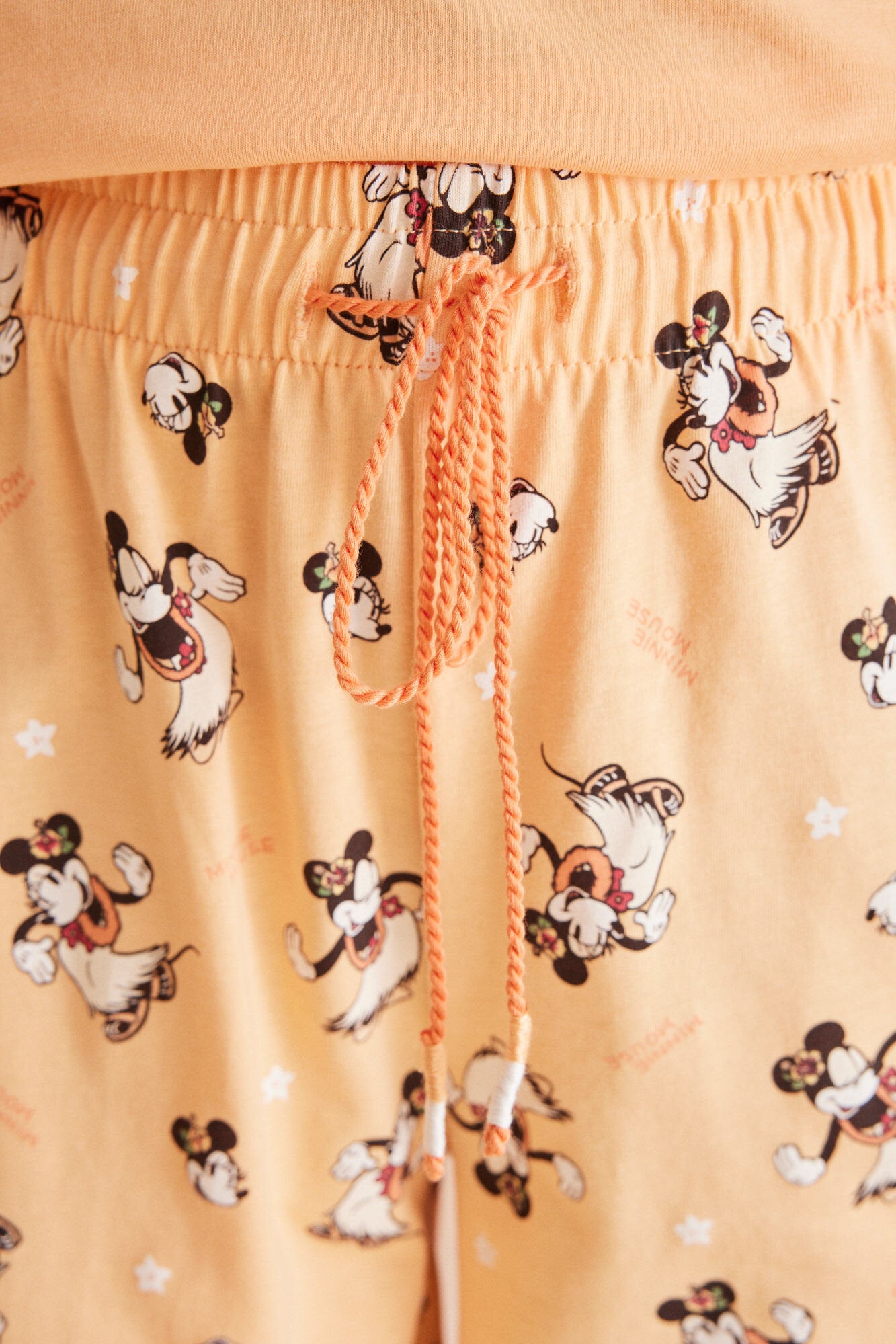 Orange Short Slevees Pirate Pant Pyjama_3137662_66_02