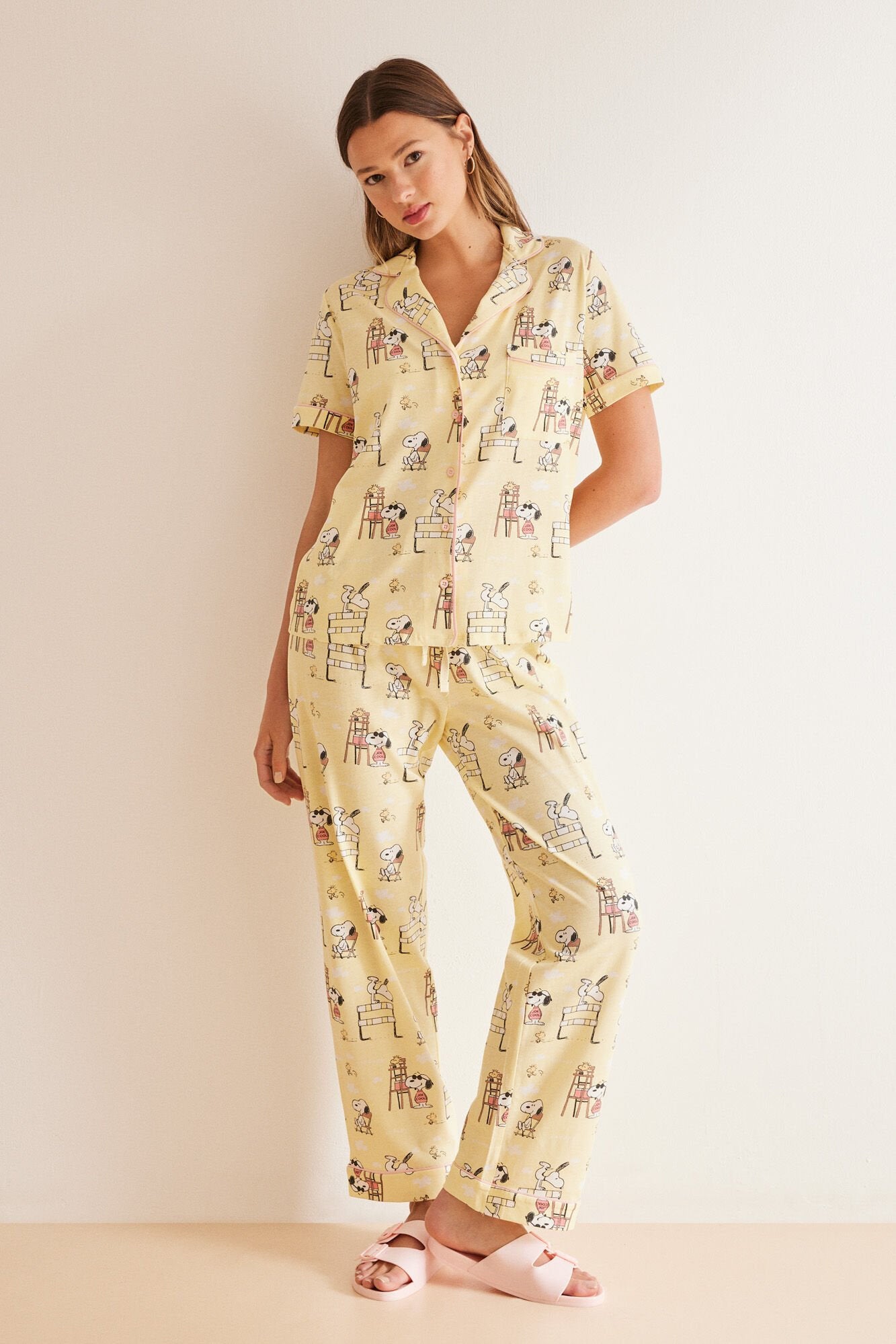 100% Cotton Snoopy Shirt Pajamas_03