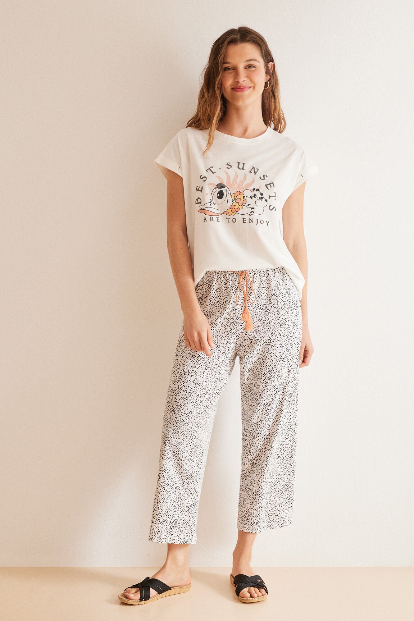 Cotton T-Shirt Pajama Set_01