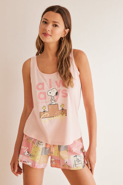 100% Snoopy Cotton Short Pajamas &quot;Always&quot;_03