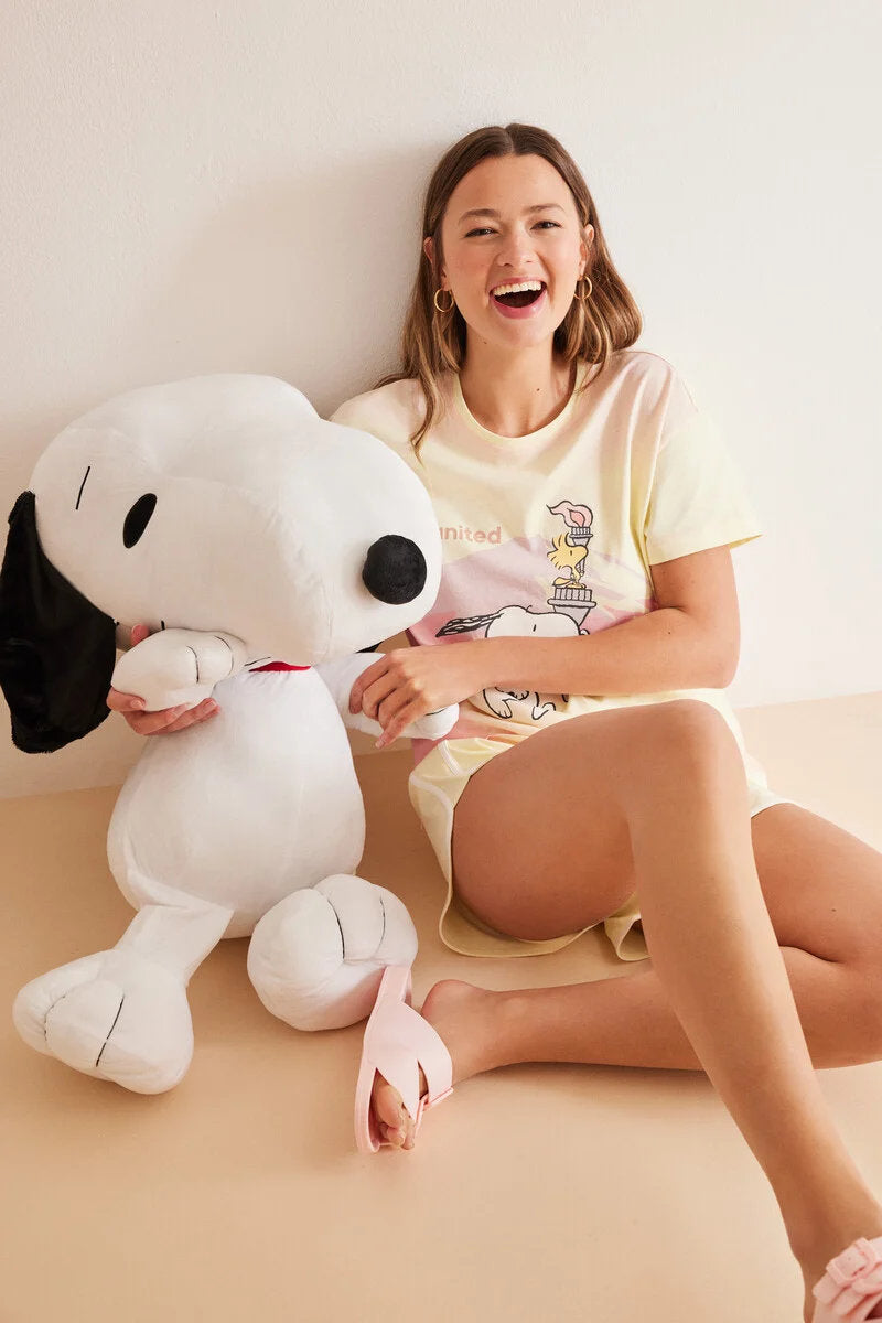 100% Snoopy Cotton Short Pajamas_01