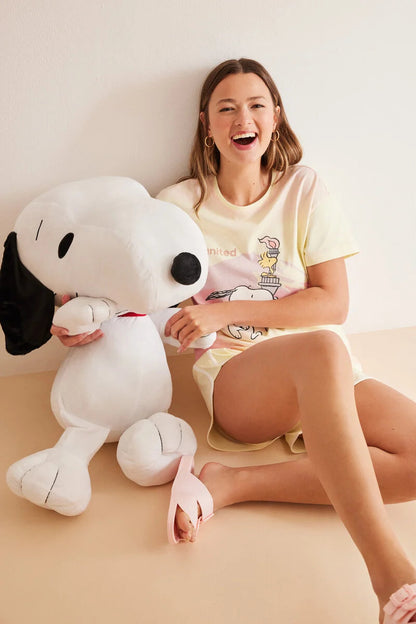 100% Snoopy Cotton Short Pajamas_01