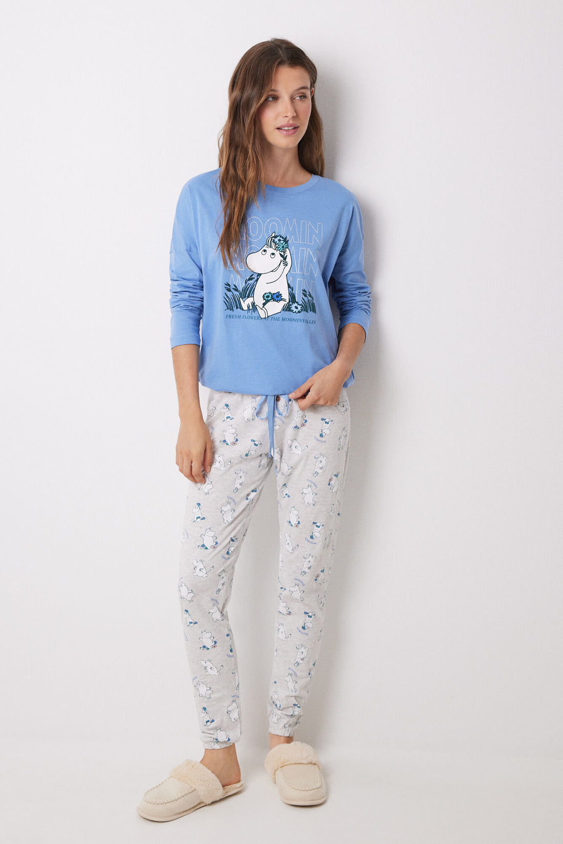 100% Moomin Cotton Long Pajamas_3138541_14_02