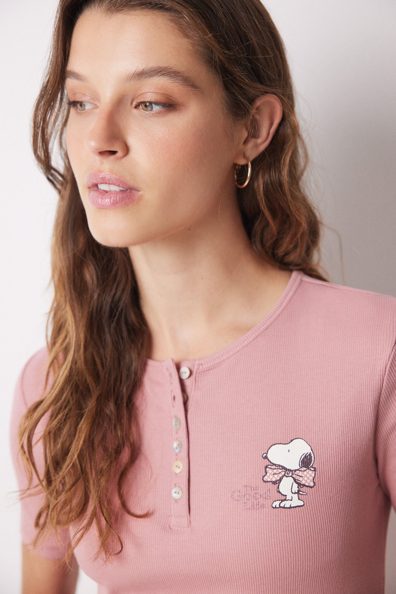 Pink Snoopy Cotton Pajamas_03