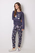 Long Pajamas 100% Purple Cotton Snoopy_3138556_12_01