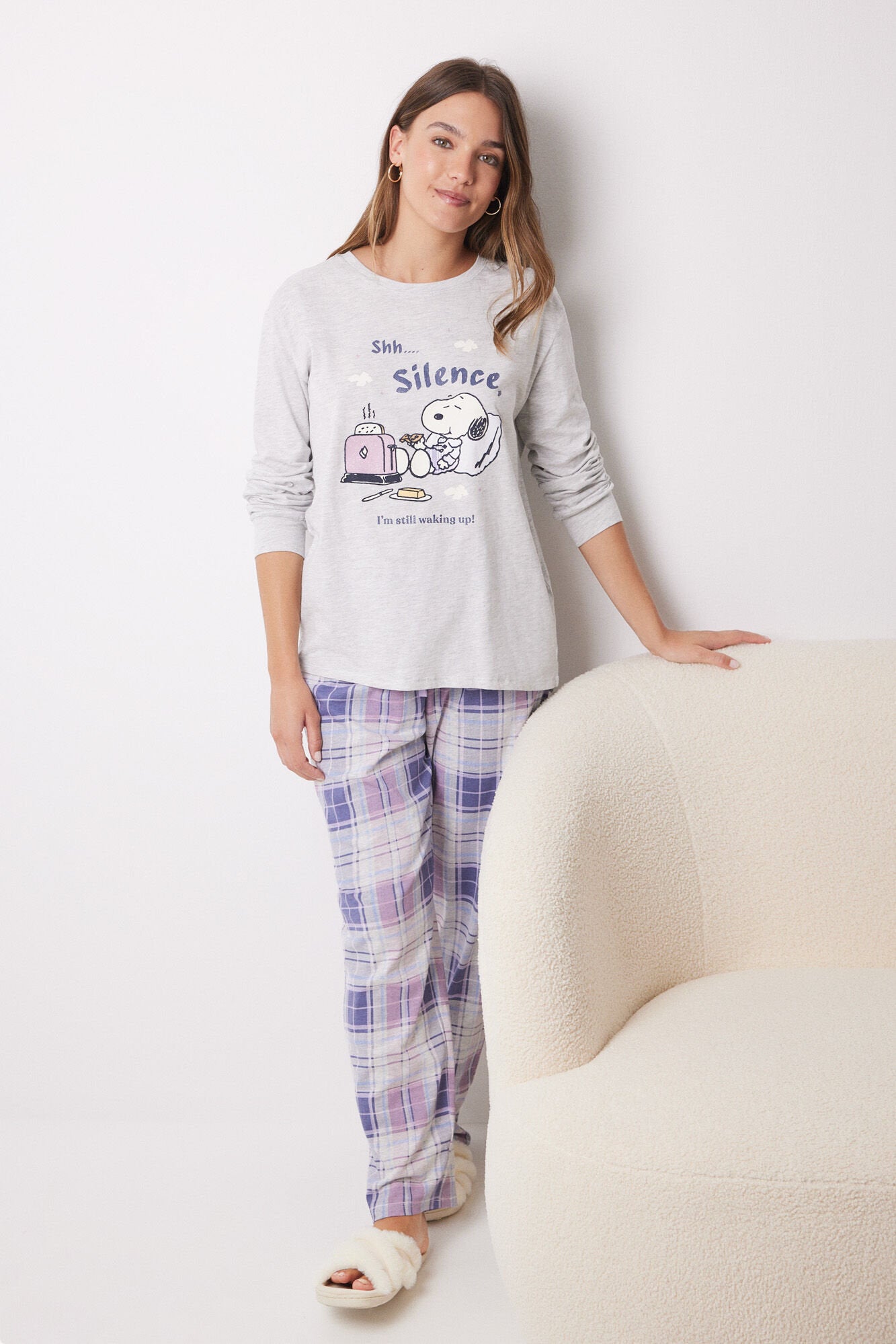 Snoopy Long Fleece Pajamas_01