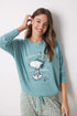 Long Pajamas Soft Touch Green Snoopy_3138571_23_01