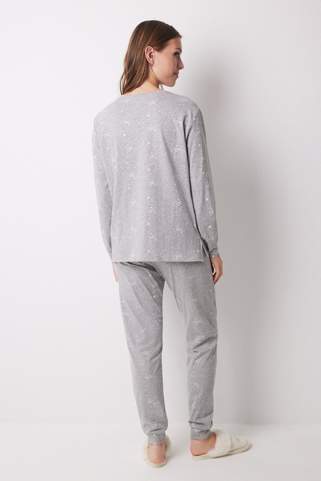 Long Pajamas 100% Gray Cotton Harry Potter_04