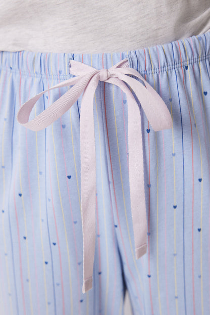 Women Secret_Long 100% Cotton Pajamas with Blue Hearts_3139835_45_03