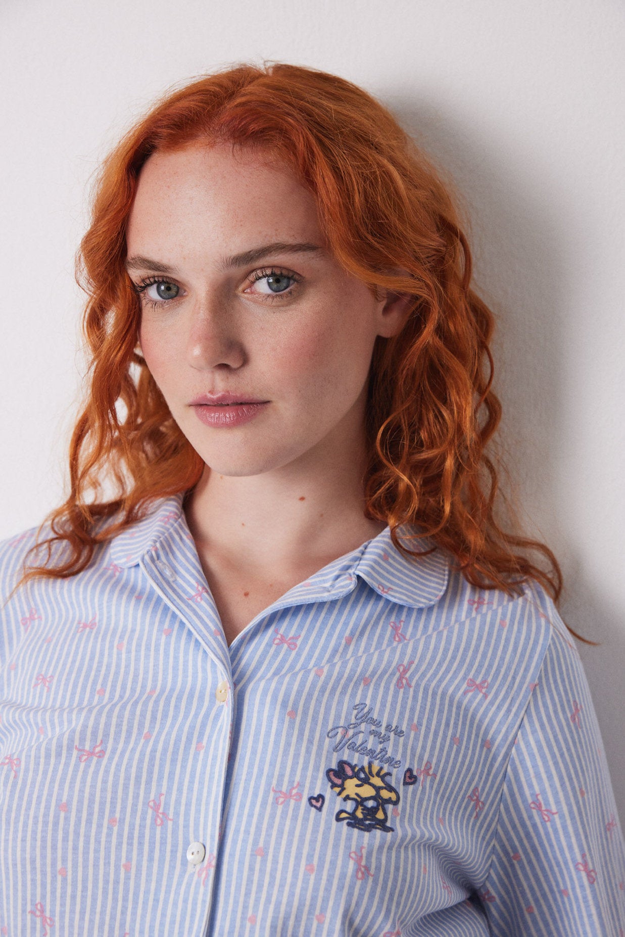 Women Secret_Long Shirt Pajamas 100% Cotton Blue Striped_3139837_19_04