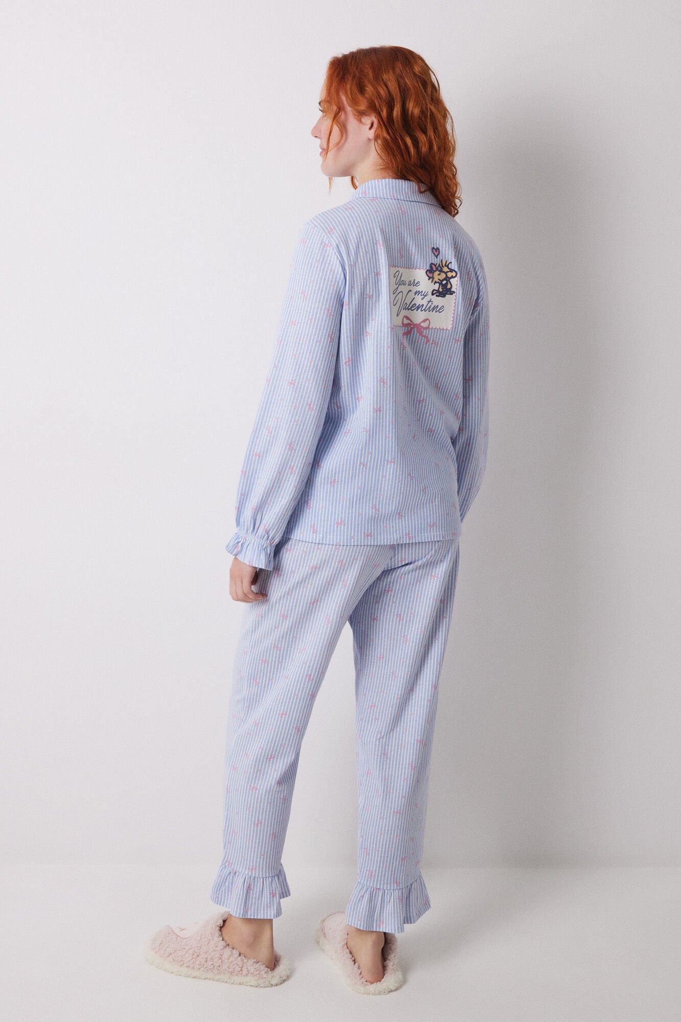 Women Secret_Long Shirt Pajamas 100% Cotton Blue Striped_3139837_19_06