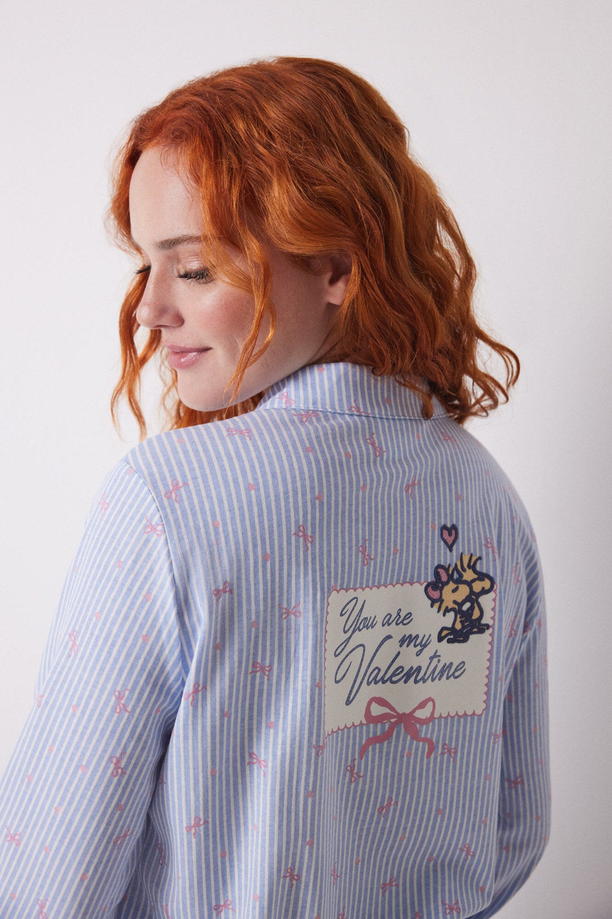 Women Secret_Long Shirt Pajamas 100% Cotton Blue Striped_3139837_19_07