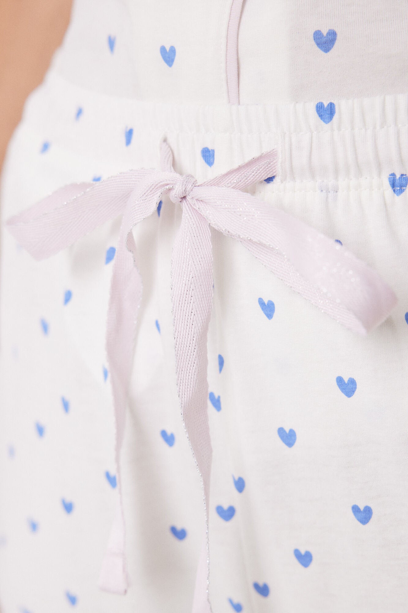 Women Secret_100% Cotton Shirt Pajamas with Blue Hearts_3139850_97_05