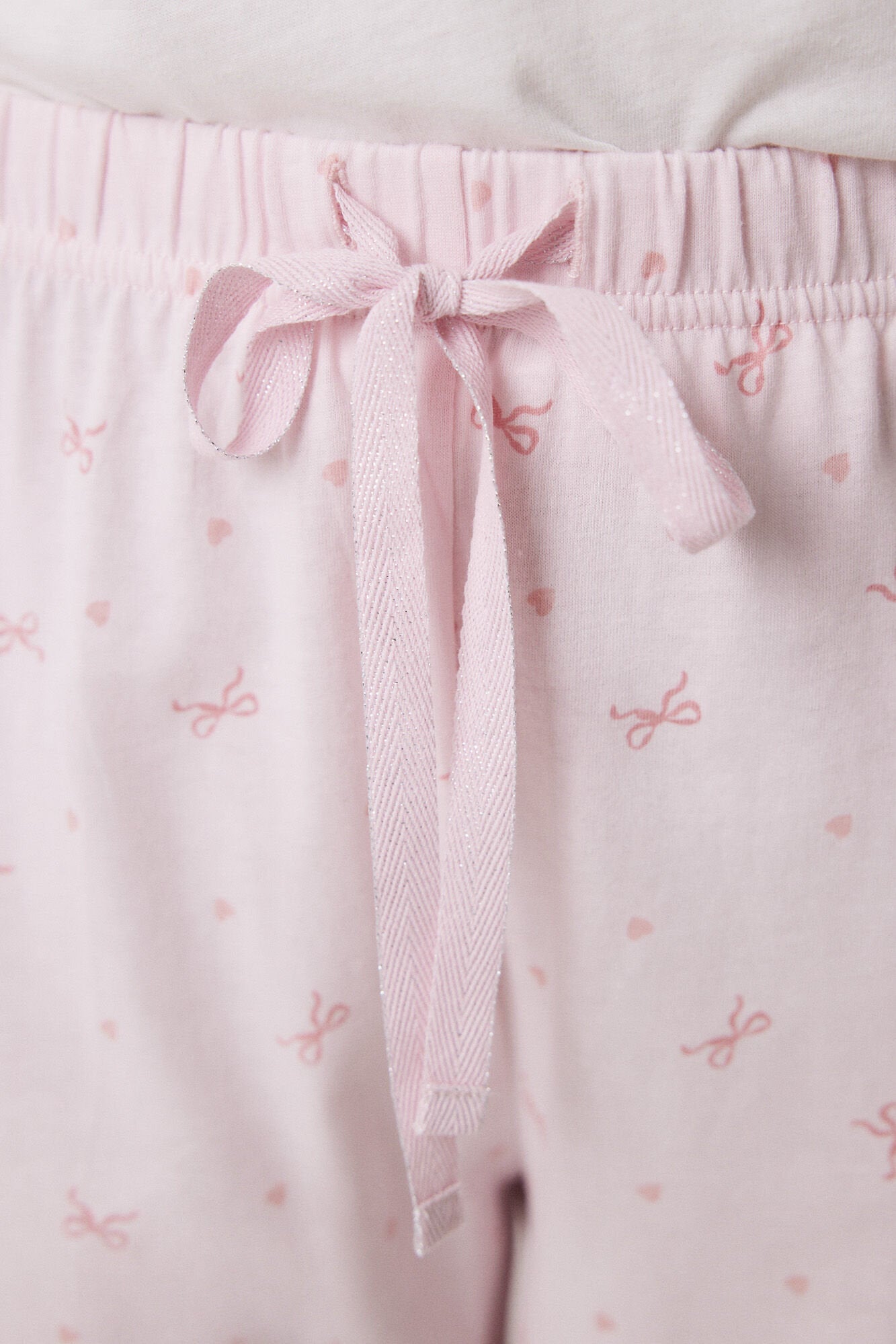 Women Secret_100% Cotton White and Pink Capri Pajamas_3139853_96_05
