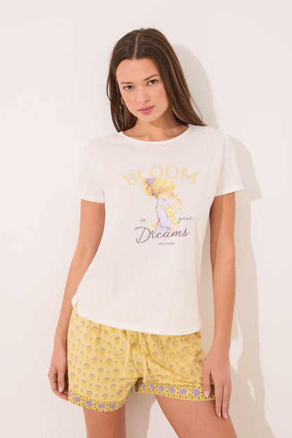 Women Secret_100% Cotton Short Pyjamas with "Holly Hobbie" Print_3139862_96_01