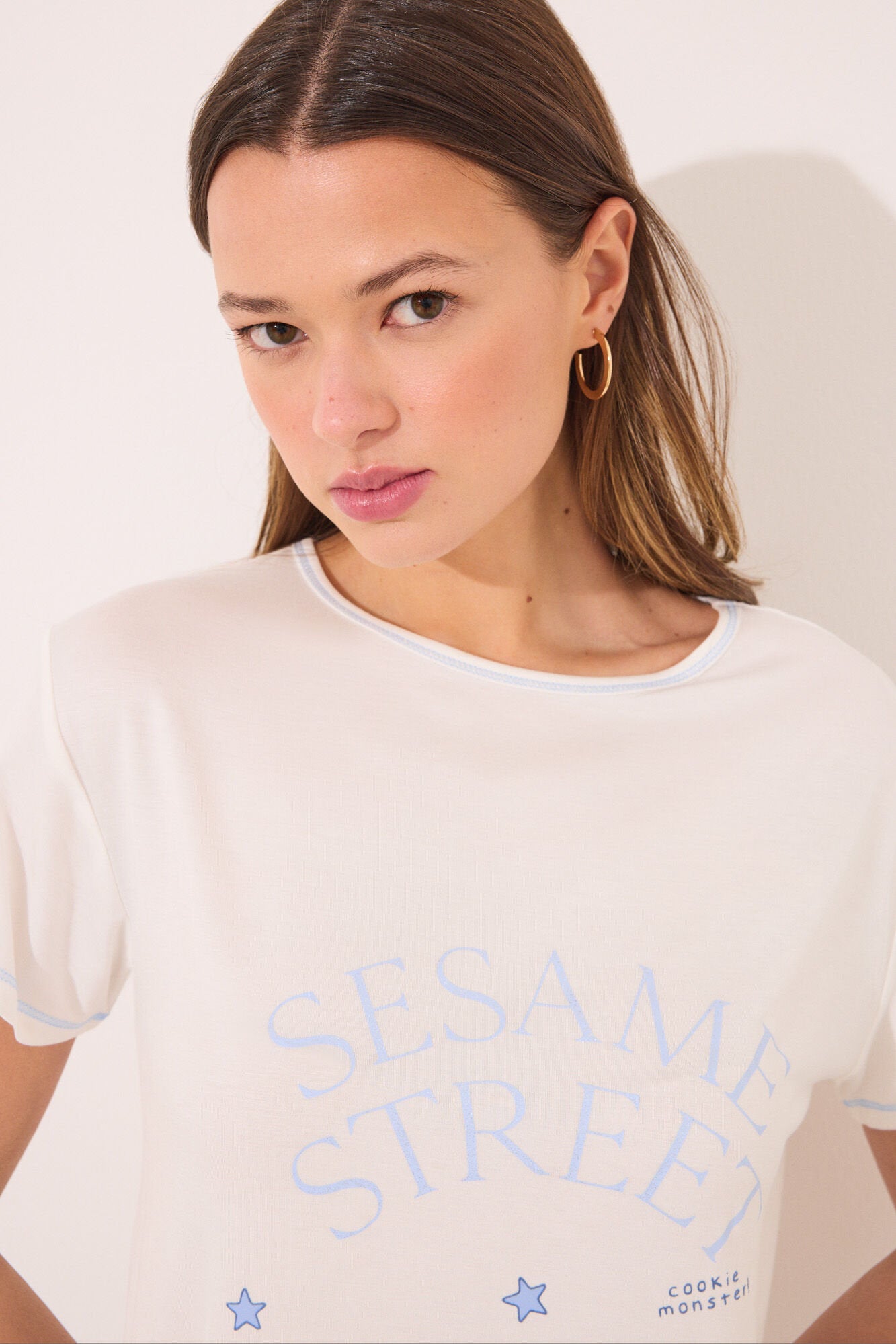 Women Secret_"Sesame Street" Blue Soft Touch Viscose Pyjamas_3139867_15_04