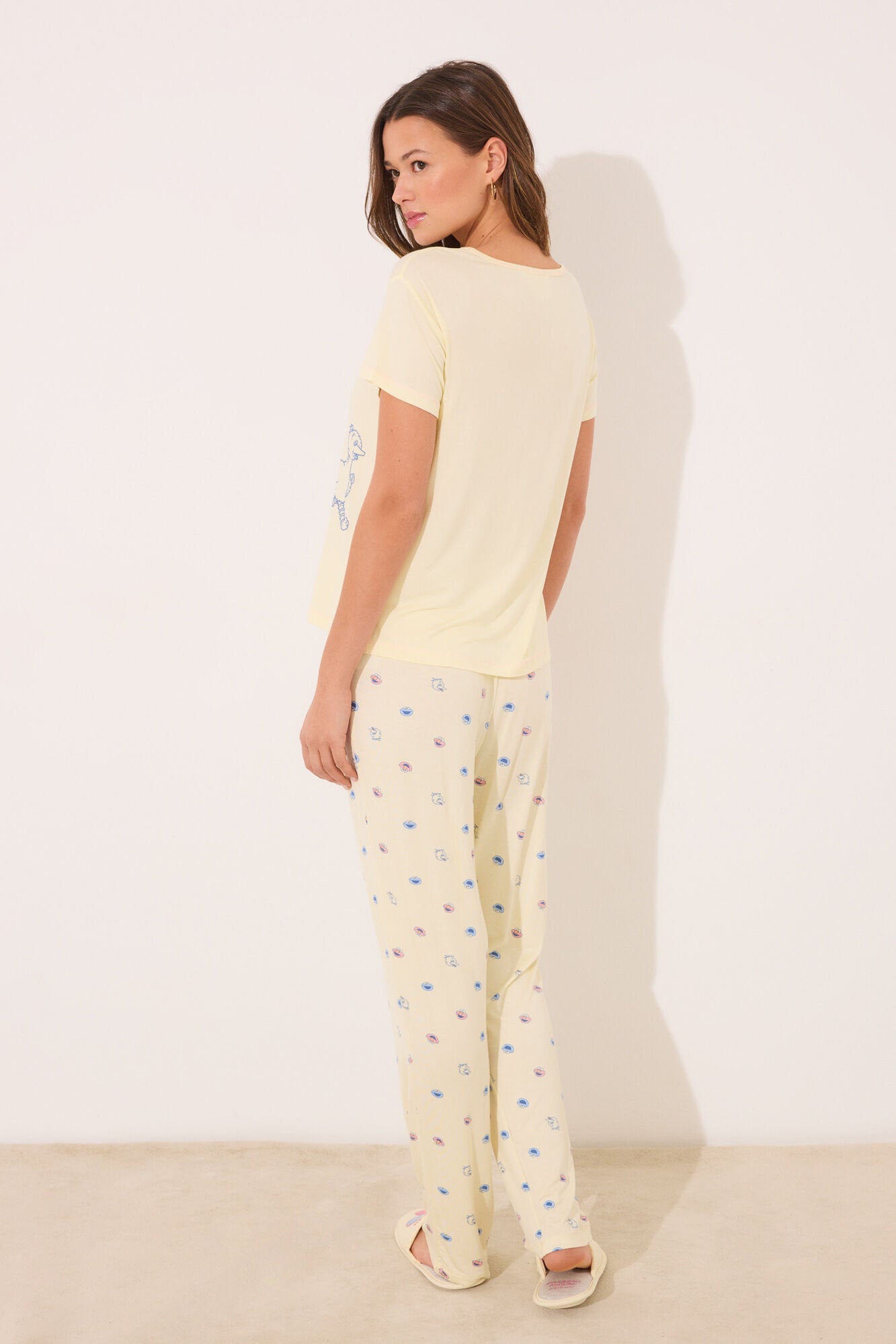 Women Secret_Yellow Soft Touch Viscose Pyjamas "Sesame Street"_3139869_04_05