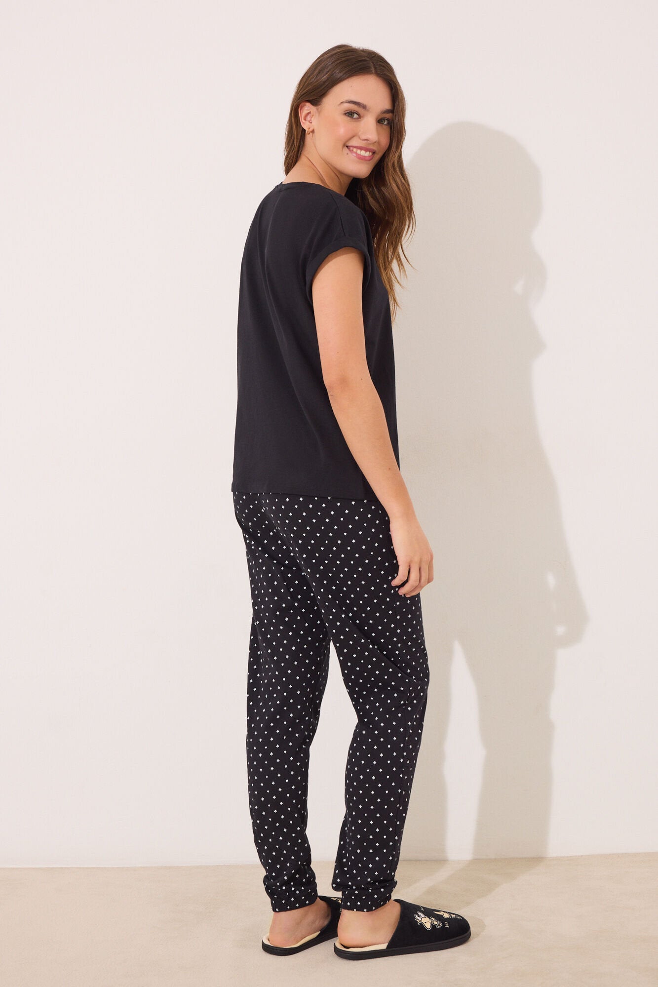 Women Secret_Long Pyjamas Snoopy Black_3139872_01_06