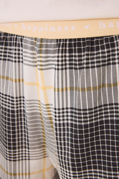 Women Secret_Snoopy Cotton Short Pyjamas with Checkered Pattern_3139874_96_05