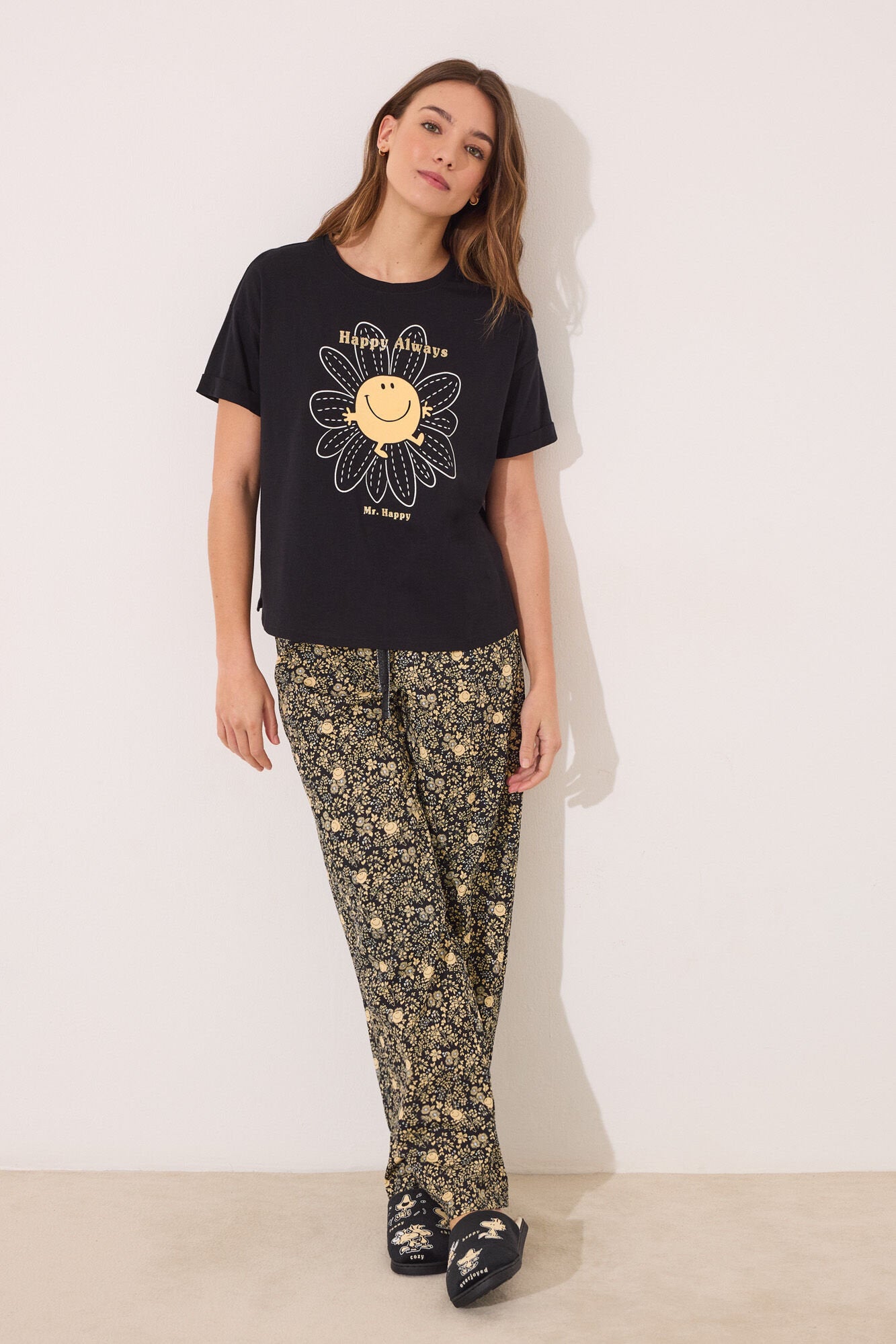 Women Secret_Little Miss Mr. Men Short Sleeve Sleeved Cotton Pyjamas_3139879_01_01