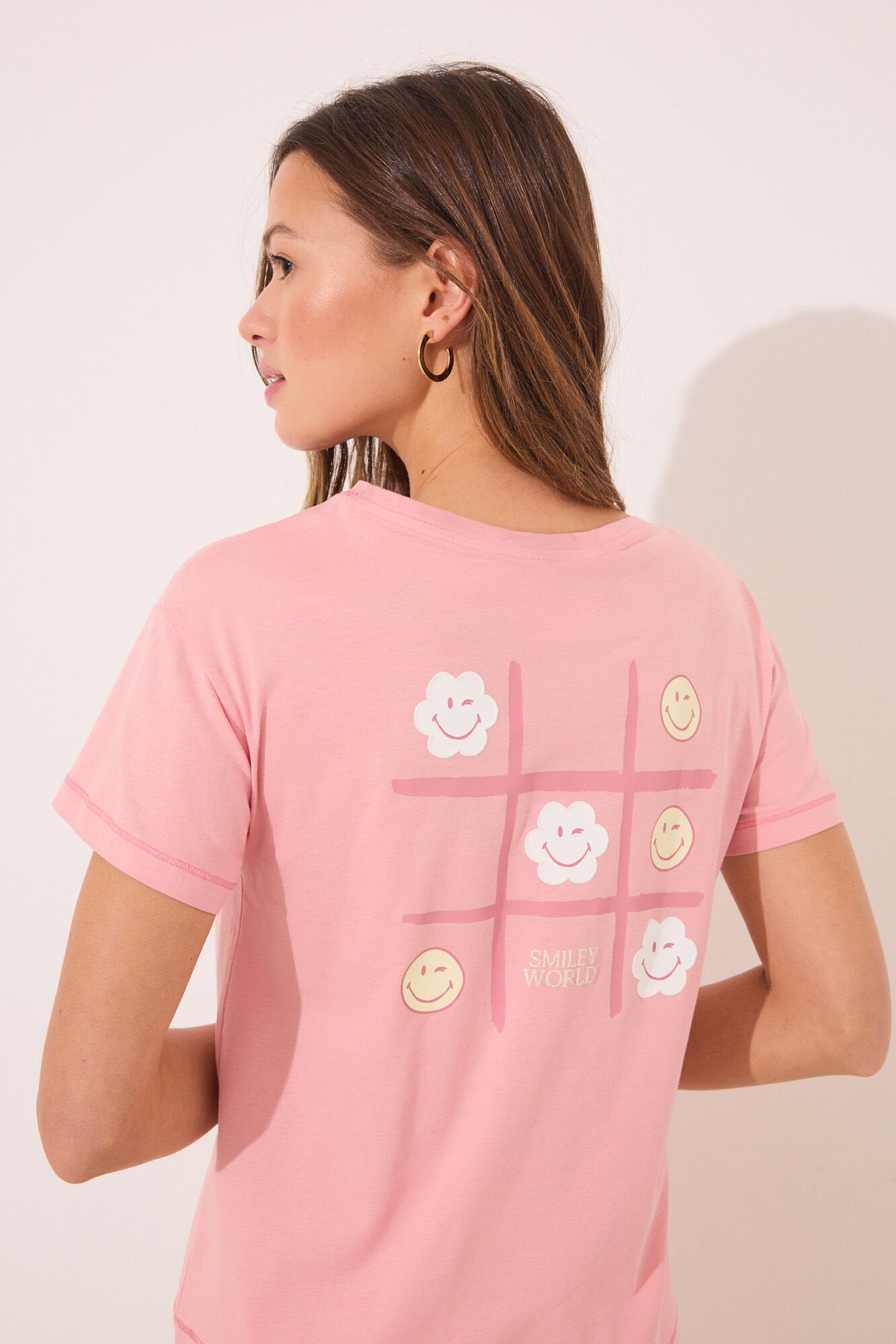Women Secret_100% Cotton Pink Smiley Pyjamas_3139882_71_06