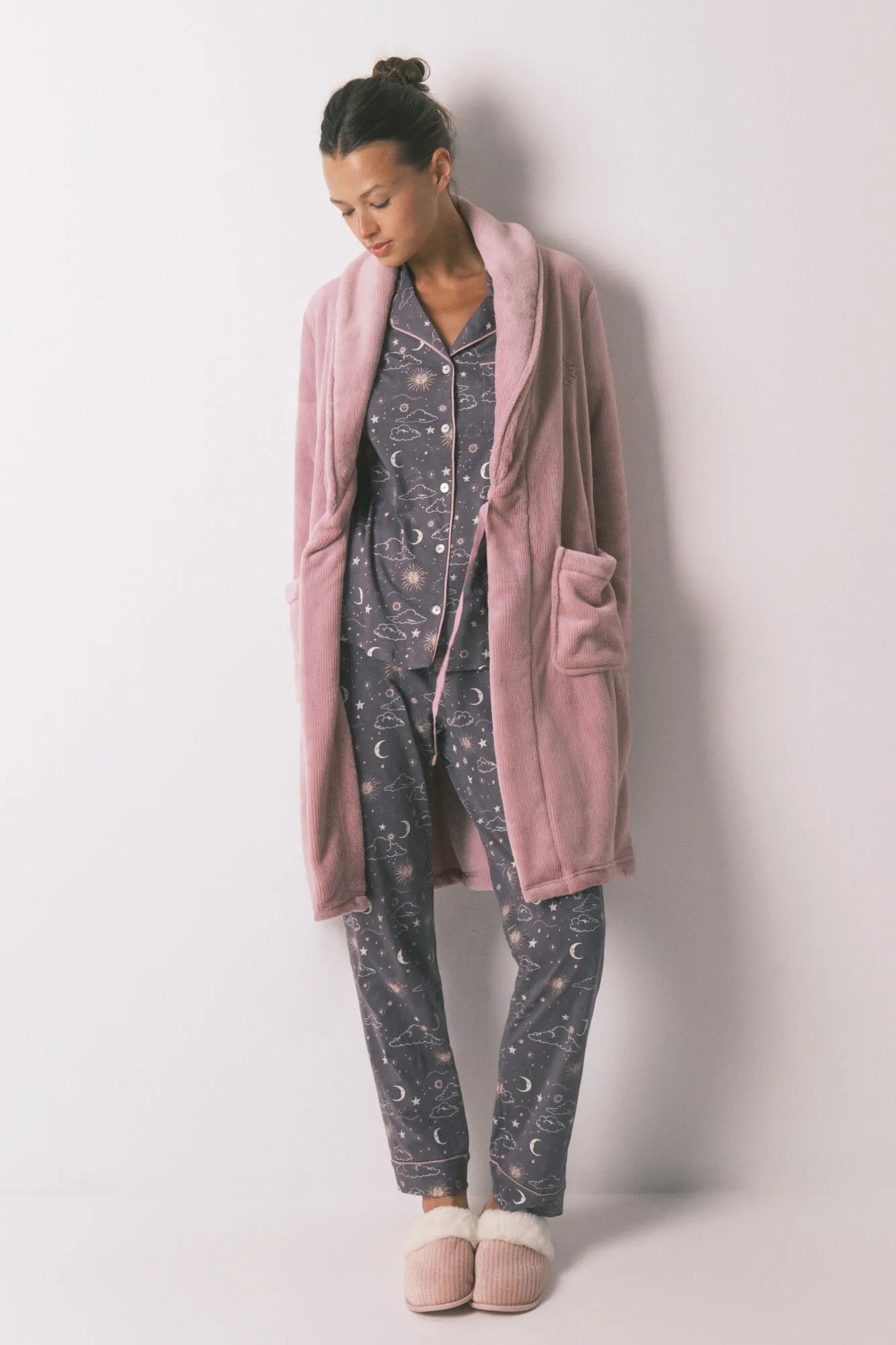 Women Secret_Pink_Pink Fleece Fleece Midi Robe_3142310_72_03