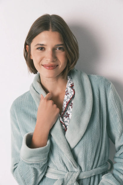 Women Secret_Dark Blue_Fleece Fabric Crossover Midi Robe_3142312_11_02