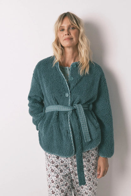 Women Secret_Bottle_Robe Green Faux Shearling Fabric_3142315_20_02
