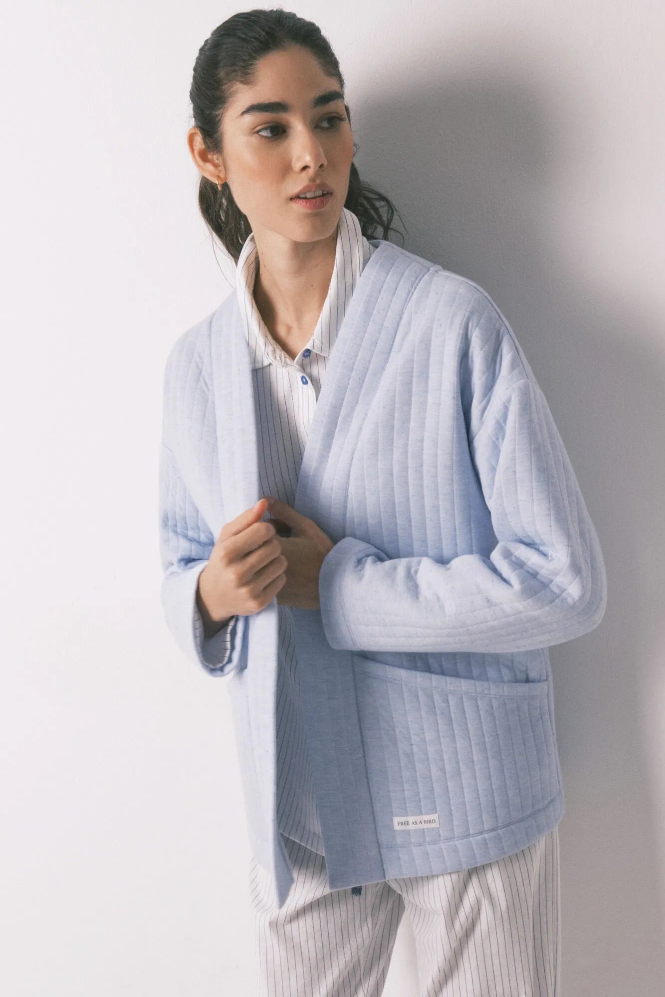 Women Secret_Blue Print_Blue Short Puffer Robe_3143752_19_03