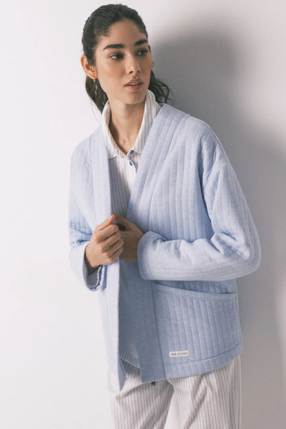 Women Secret_Blue Print_Blue Short Puffer Robe_3143752_19_03