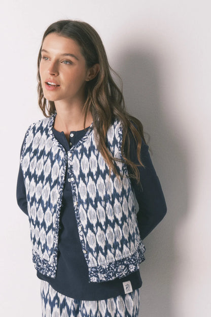 Women Secret_Blue Print_Boho Print Puffer Gilet_3143755_19_02