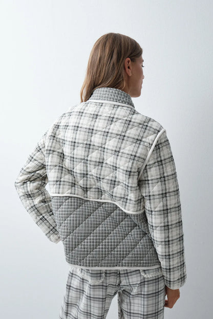 Women Secret Grey Print Women Grey Plaid Short Robe SKU: 3144622_49 Image 06