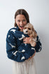 Women Secret Blue Print Women Blue Fluffy Dog Jacket SKU: 3144625_19 Image 01