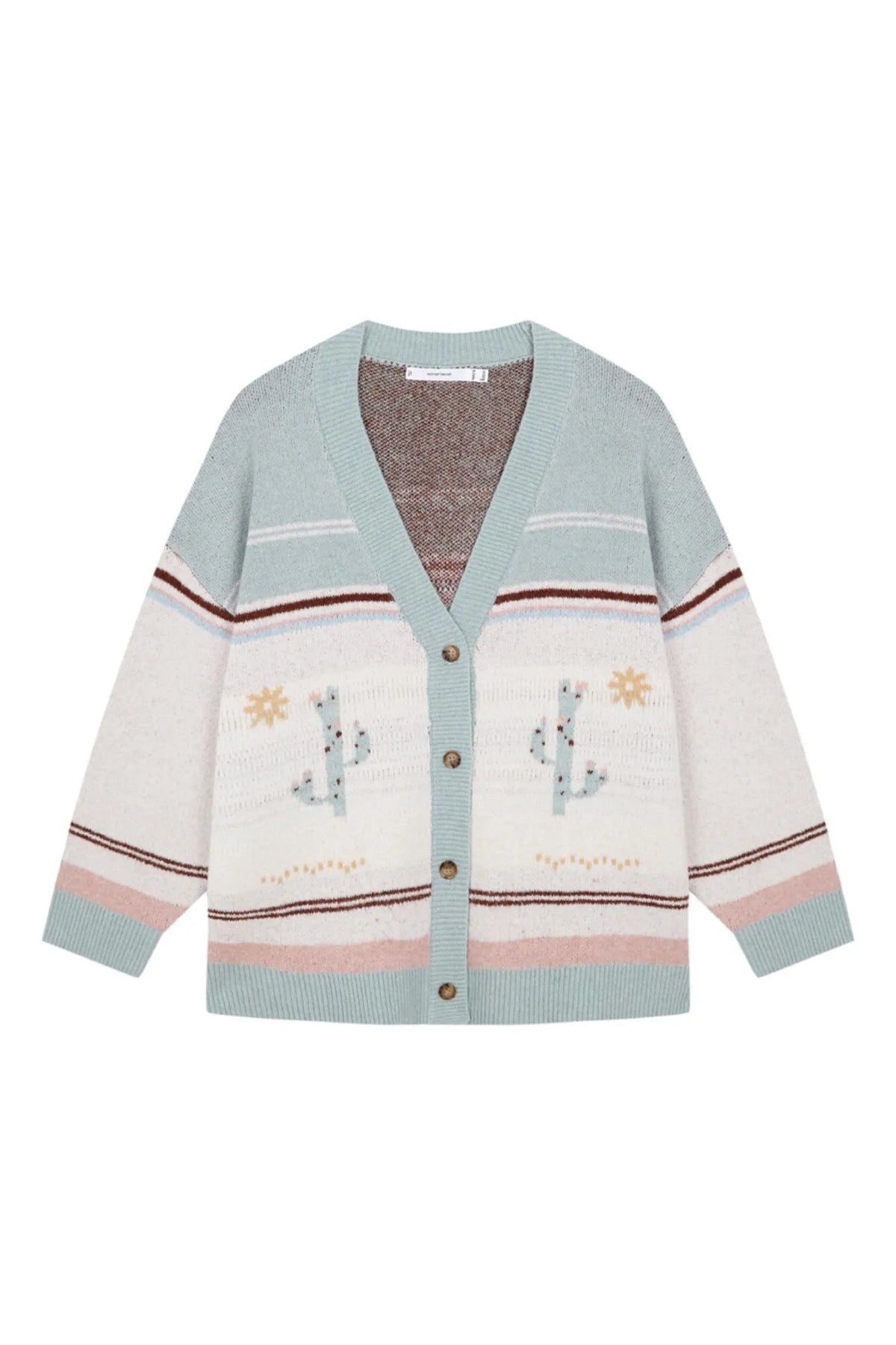 Women Secret Multicoloured Women Short Knit Cardigan Robe SKU: 3144631_98 Image 05