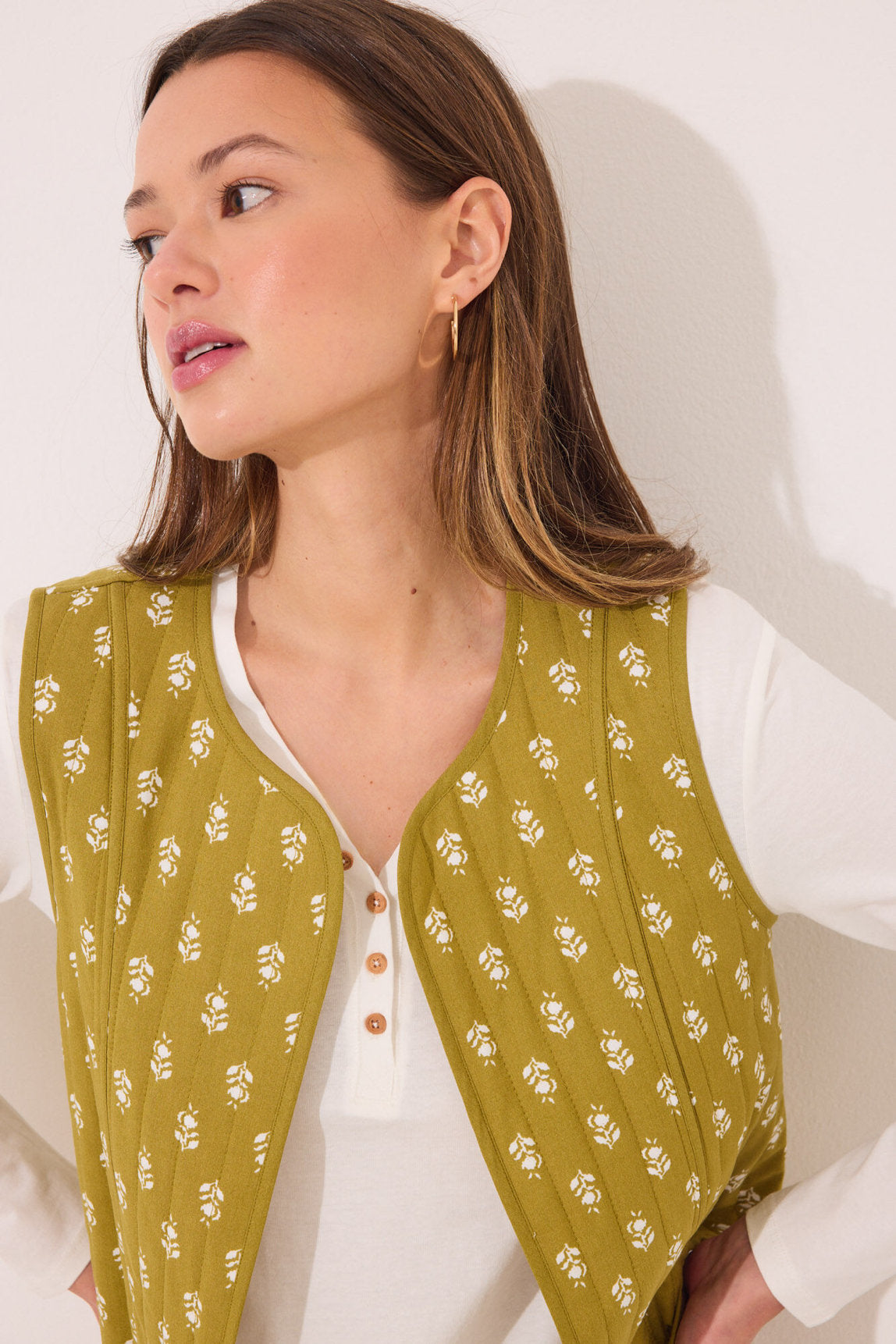 Women Secret_Reversible Gilet 100% Cotton Green Stamps_3149937_97_05