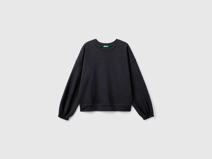 Crew Neck Sweatshirt in Cotton Blend_31NB3M06V_100_04