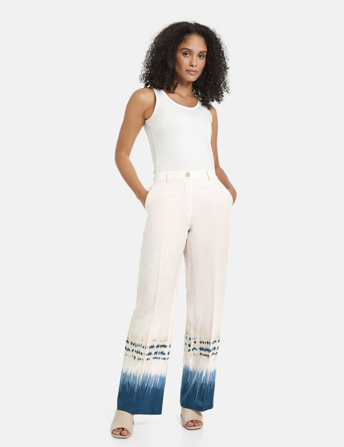 Linen Trousers With A Patterned Hem_320042-31287_3088_01
