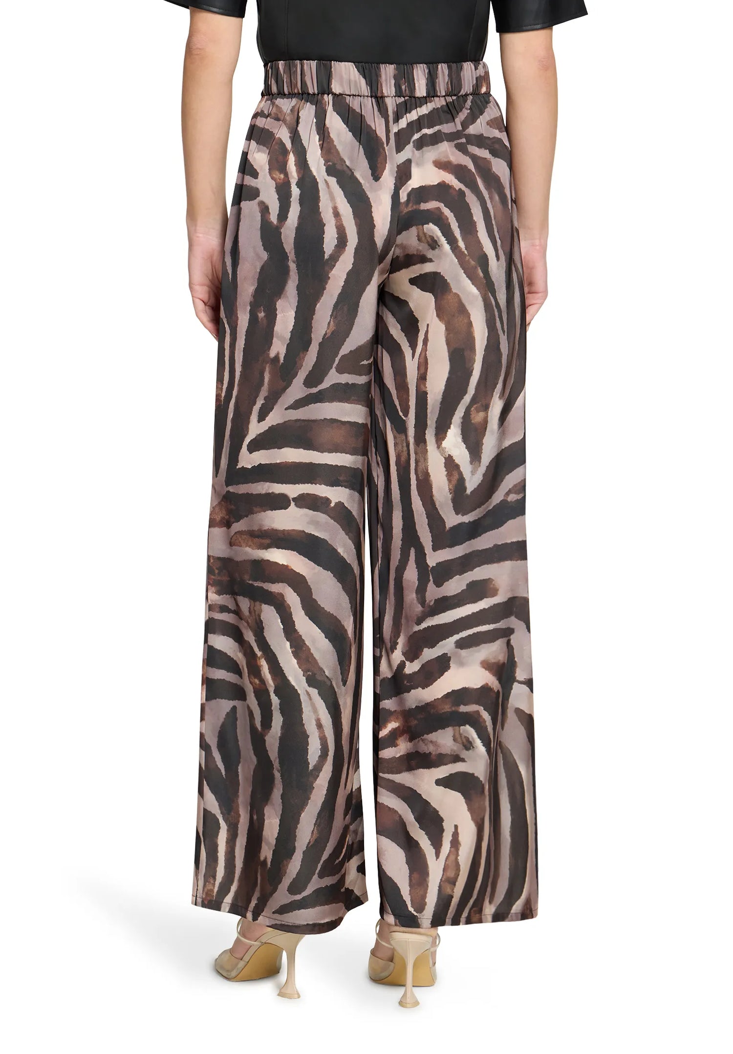 Vera Mont Brown/Cream Women Marlene Trousers with Animal Print SKU: 3210-4039_7811 Image 04