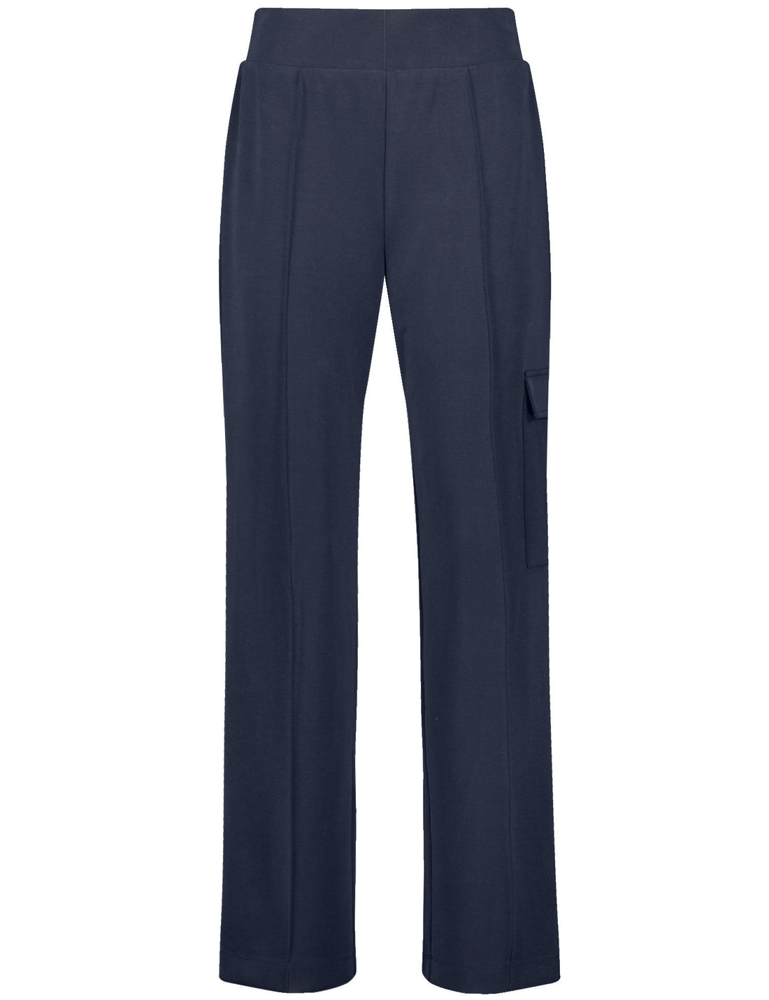 Sand-Washed Pull-On Trousers with A Cargo Pocket_322190-44020_80890_02