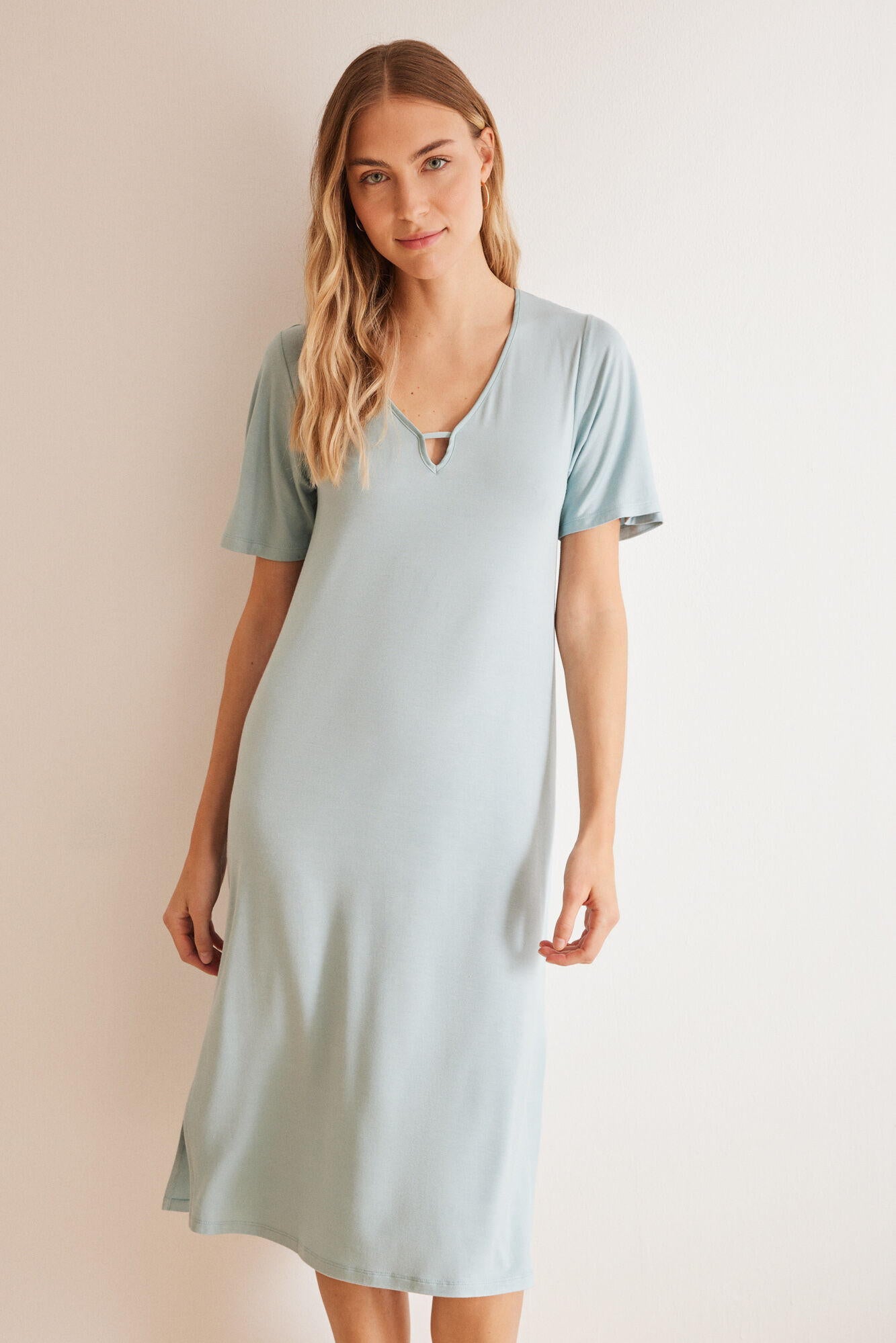 Short Sleeve Medium Nightdress_3237472_26_03