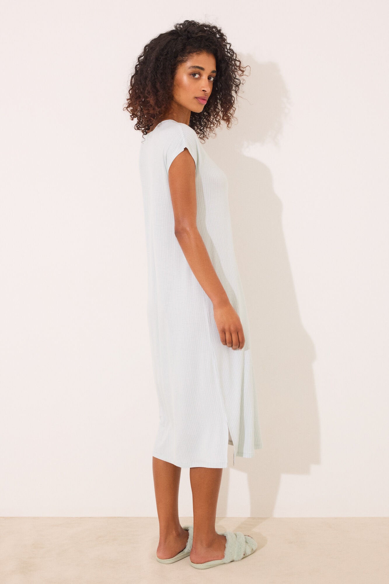 Women Secret_Striped Striped Viscose Midi Nightgown_3239681_23_05