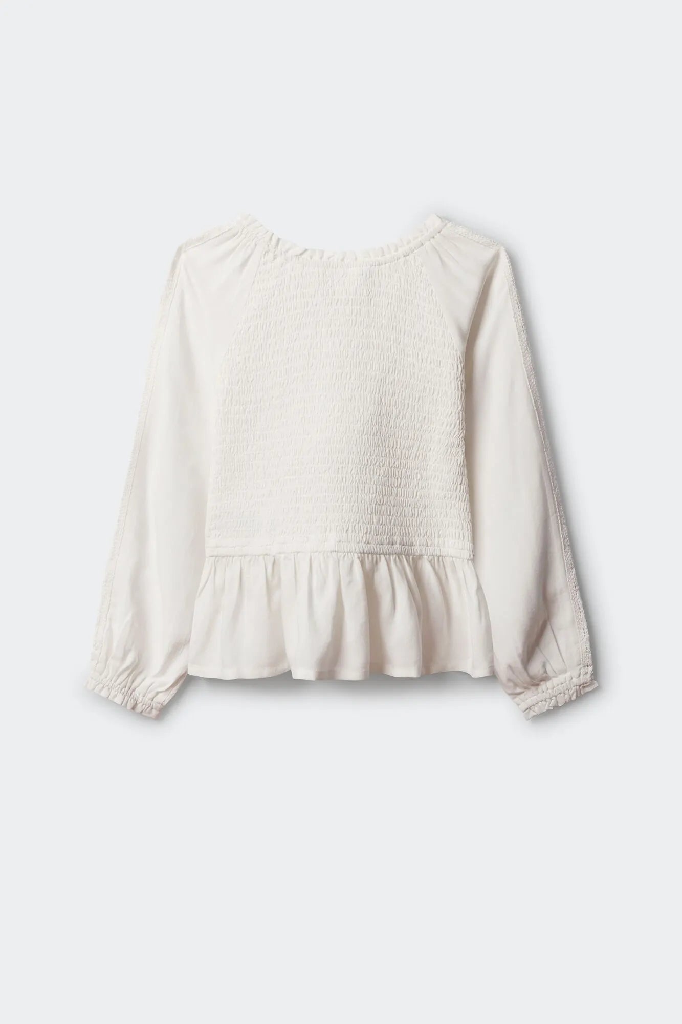 Springfield White Girls Smocked Blouse SKU: 3253363_99 Image 02