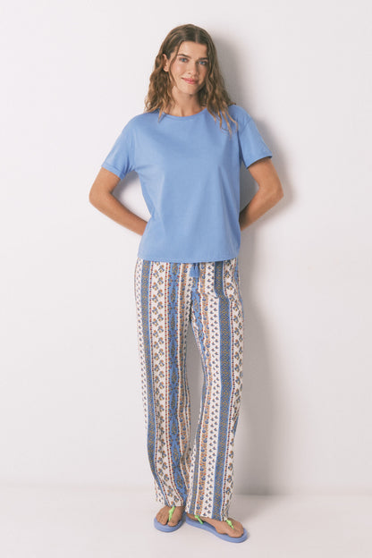 Women Secret_100% Cotton Blue T-Shirt_3272259_15_04