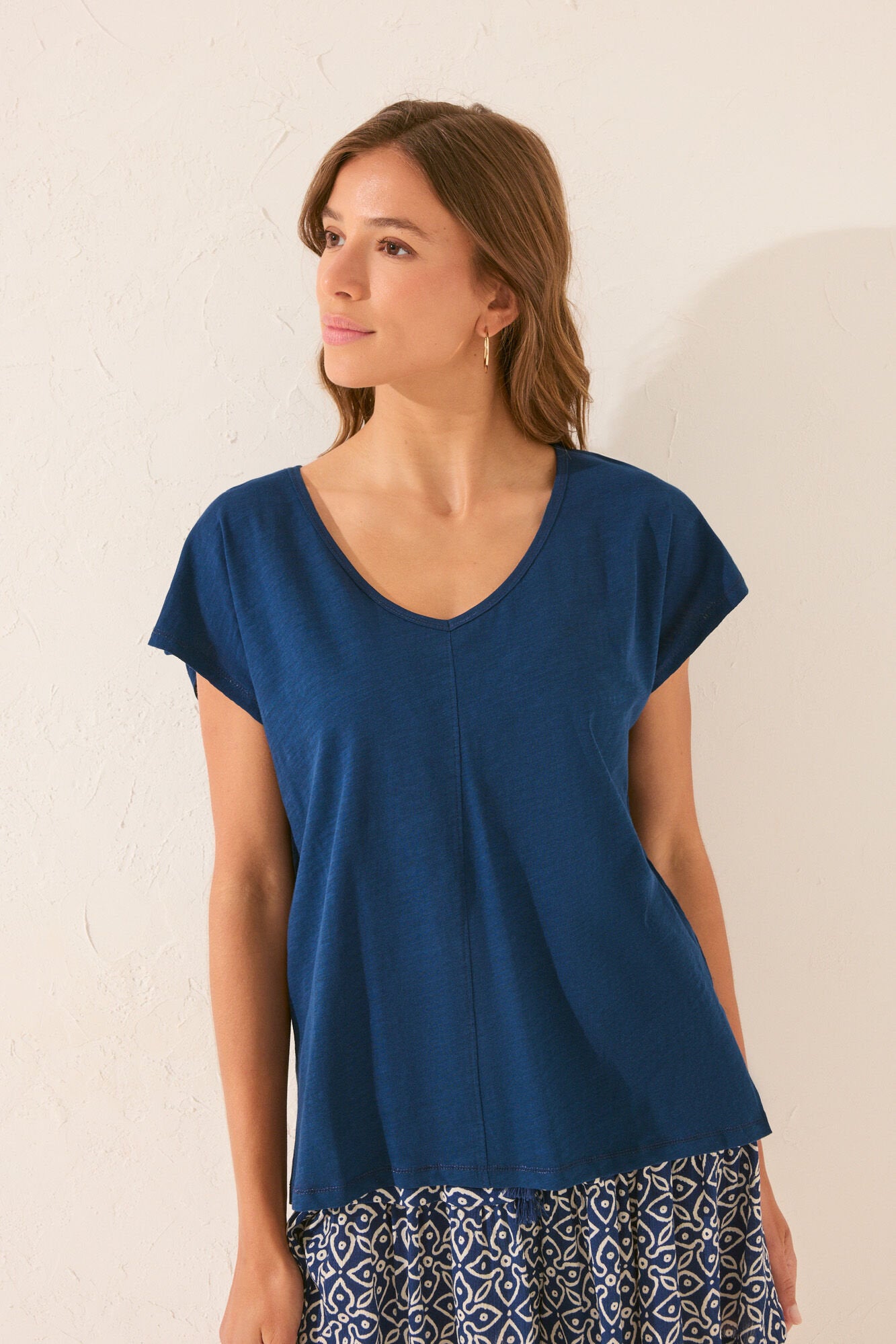Women Secret_Blue Glitter Short Sleeve T-Shirt_3272264_15_01