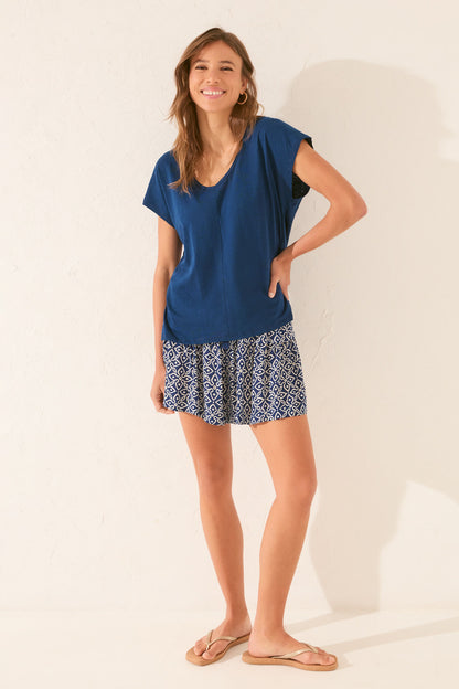 Women Secret_Blue Glitter Short Sleeve T-Shirt_3272264_15_03