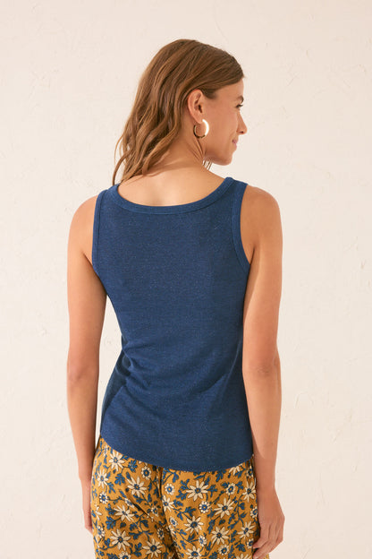 Women Secret_Blue Lurex Ribbed Vest Top_3272265_15_04