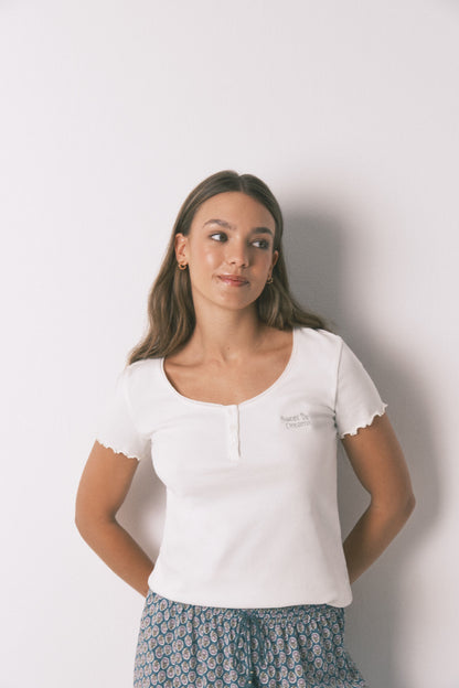 Women Secret_Ivory_White Cotton Short Sleeve T-Shirt_3272276_96_01