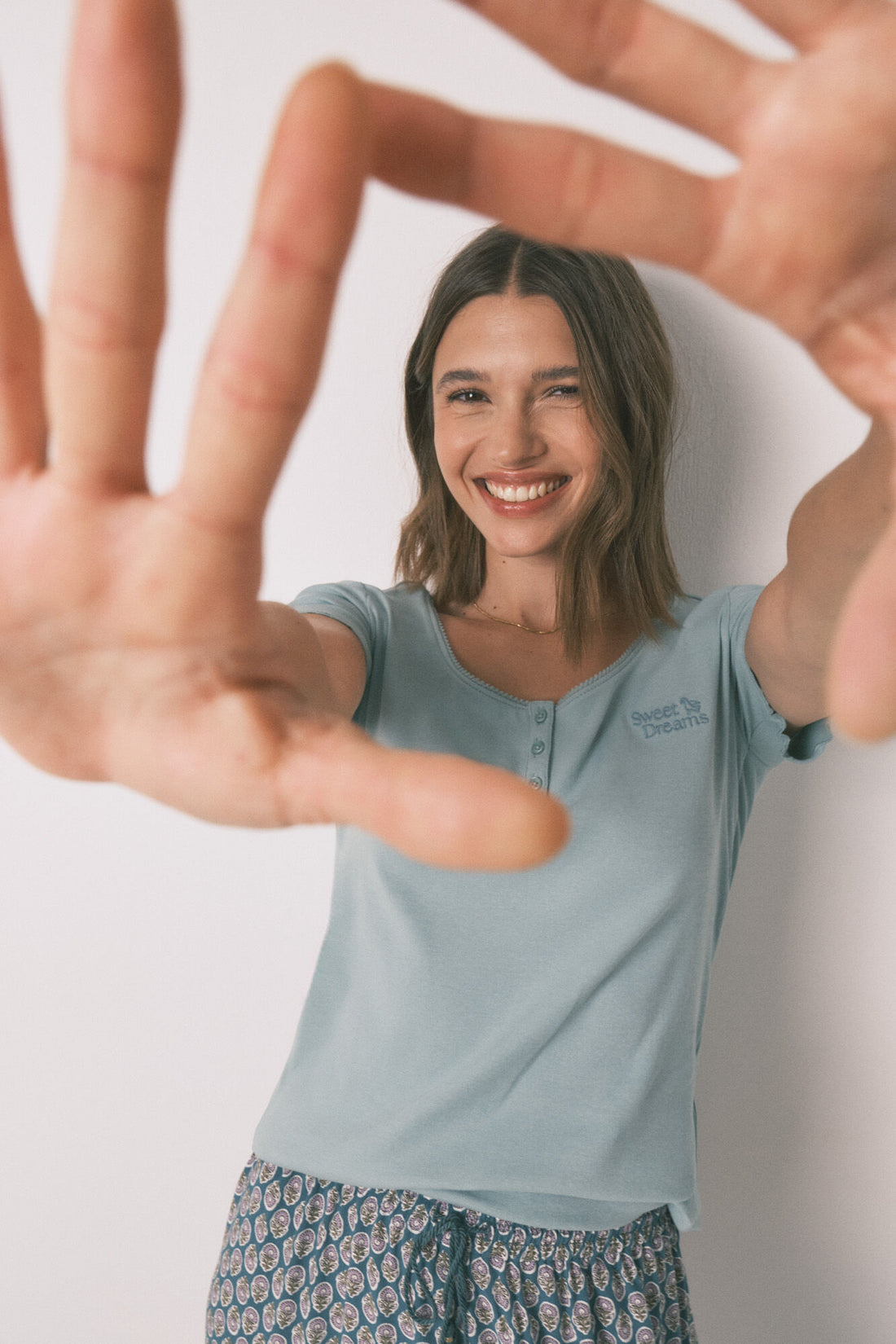 Women Secret_Green_Green Cotton Short Sleeve Sleeved T-Shirt_3272277_28_01