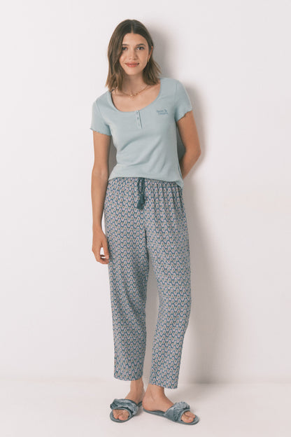 Women Secret_Green_Green Cotton Short Sleeve Sleeved T-Shirt_3272277_28_04